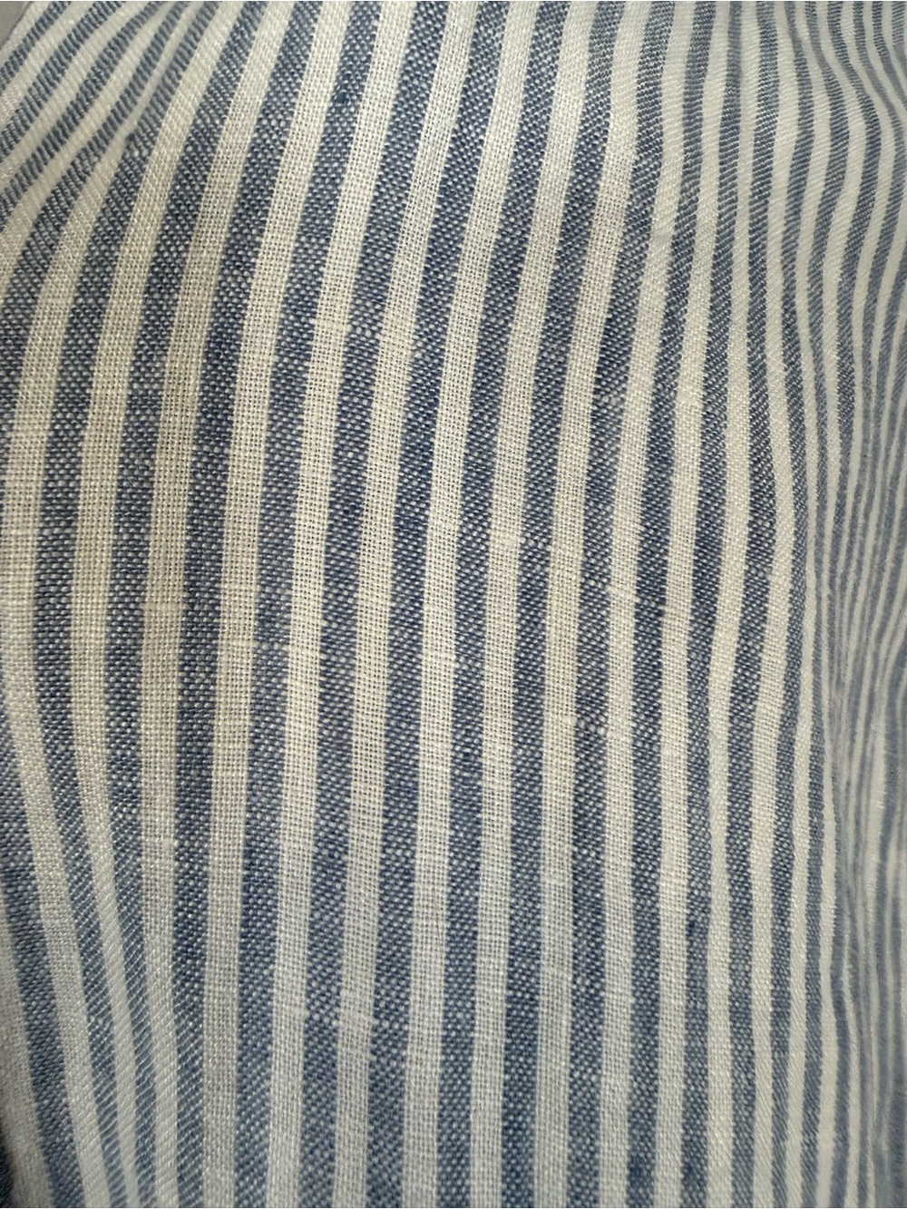 Ruti Uptown linen pinstripe Loose Barrel Leg Pants size 12 - Picture 6 of 10